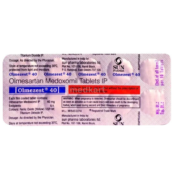 olmezest 40mg tablet 10's